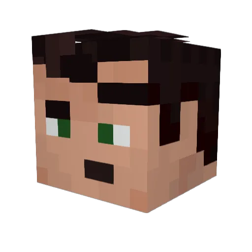 The_Hat_Art Minecraft avatar head, 3D render