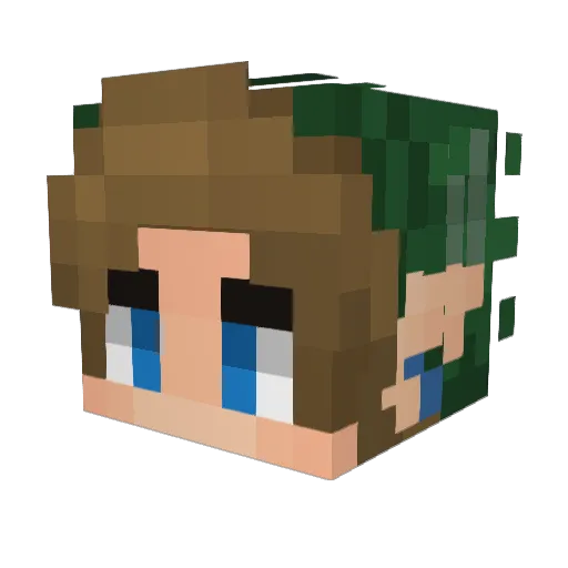 The_Hero_Link Minecraft avatar head, 3D render