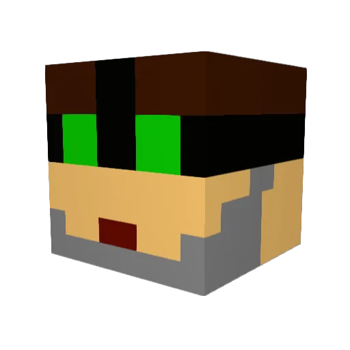 The_Hibbity Minecraft avatar head, 3D render