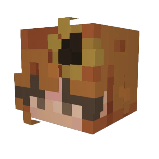 The_Huggernaut Minecraft avatar head, 3D render