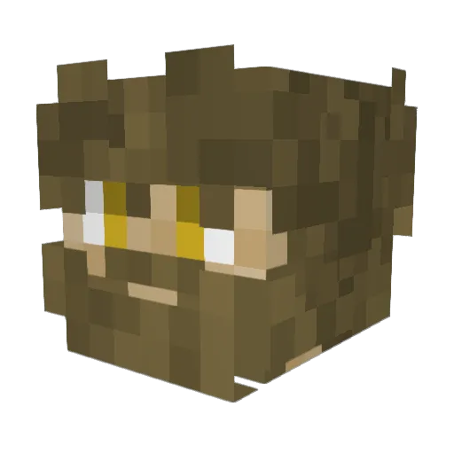 The_Hulls Minecraft avatar head, 3D render
