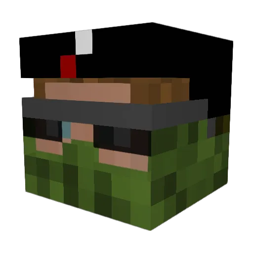 The_IRA1919 Minecraft avatar head, 3D render