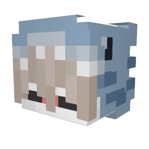 The_Izumi Minecraft avatar head, 3D render