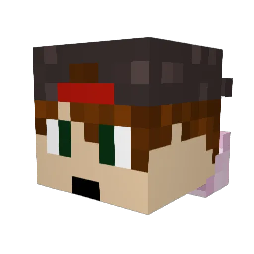 The_J4CK Minecraft avatar head, 3D render