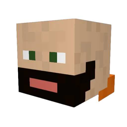 The_Jittles Minecraft avatar head, 3D render