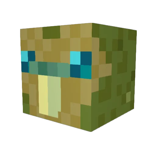 The_Kakapo Minecraft avatar head, 3D render