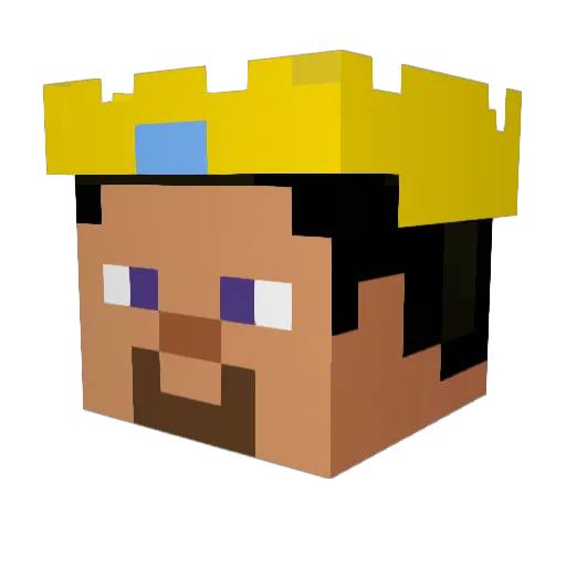 The_KingRu Minecraft avatar head, 3D render