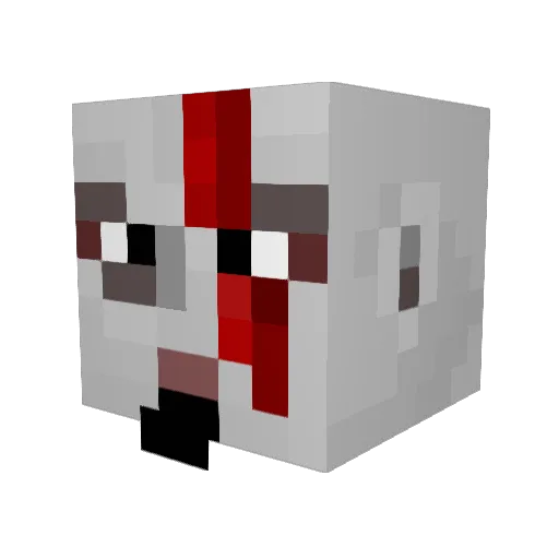 The_King_Of_None Minecraft avatar head, 3D render
