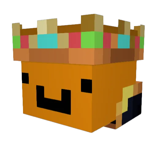 The_King_Oranges Minecraft avatar head, 3D render