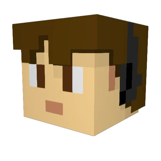 The_King_of_Fun Minecraft avatar head, 3D render