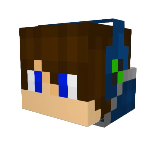 The_KubaCZ Minecraft avatar head, 3D render