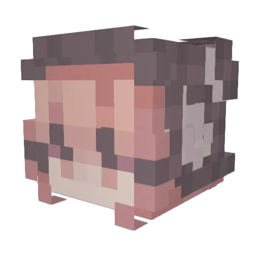 The_LF Minecraft avatar head, 3D render