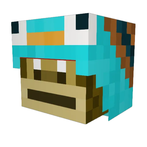 The_LLamaMaster Minecraft avatar head, 3D render