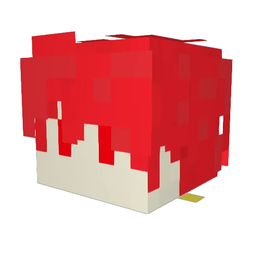 The_Legond_Fire Minecraft avatar head, 3D render
