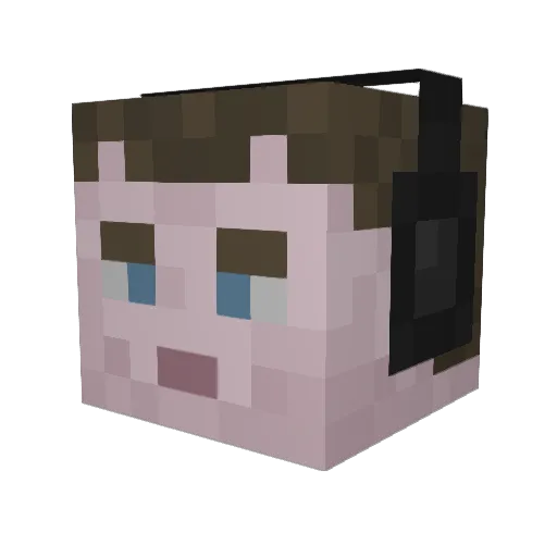 The_LenNerd Minecraft avatar head, 3D render