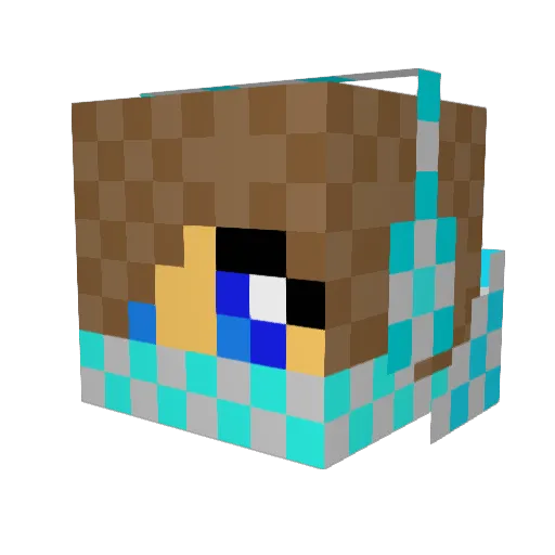 The_Life_of_Pugs Minecraft avatar head, 3D render