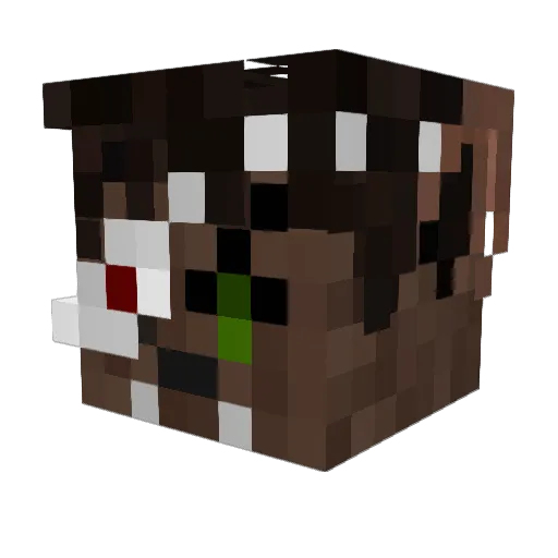 The_Lone_Ranger_ Minecraft avatar head, 3D render