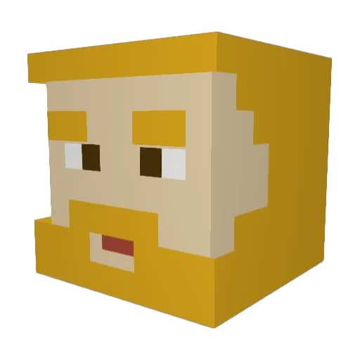 The_Loop Minecraft avatar head, 3D render