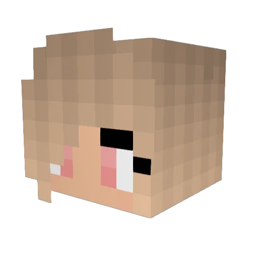 The_LuLu_MC Minecraft avatar head, 3D render