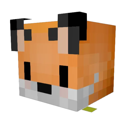 The_Lucky_Fox Minecraft avatar head, 3D render