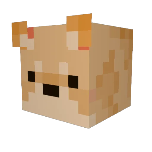 The_Milkdog Minecraft avatar head, 3D render