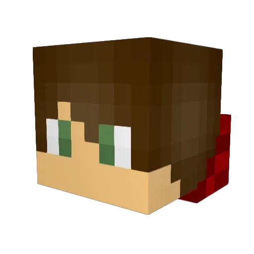 The_Minebender Minecraft avatar head, 3D render