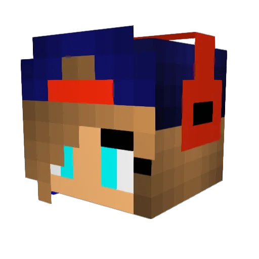 The_Mining_Girl Minecraft avatar head, 3D render