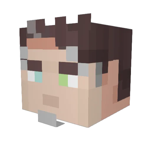 The_Moneymaker12 Minecraft avatar head, 3D render