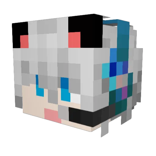 The_Moon_Shadow Minecraft avatar head, 3D render