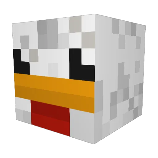 The_Moque Minecraft avatar head, 3D render