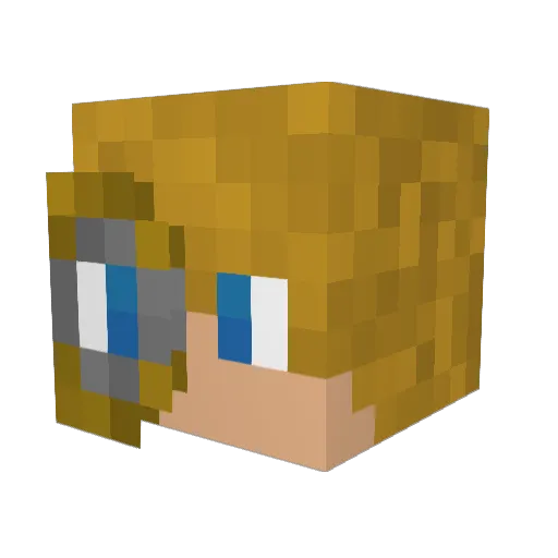 The_Mr_Cyborg Minecraft avatar head, 3D render