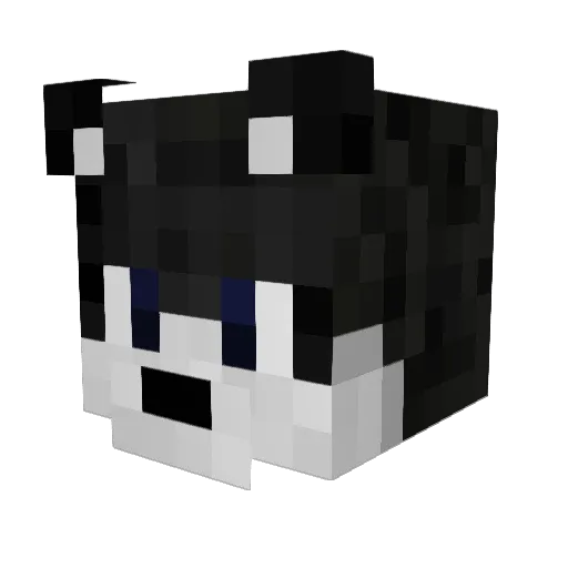 The_Mr_Wulf Minecraft avatar head, 3D render