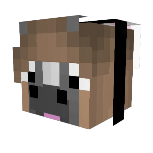 The_Noble_Donkey Minecraft avatar head, 3D render