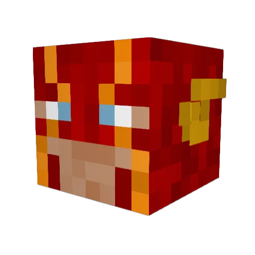 The_Pash Minecraft avatar head, 3D render