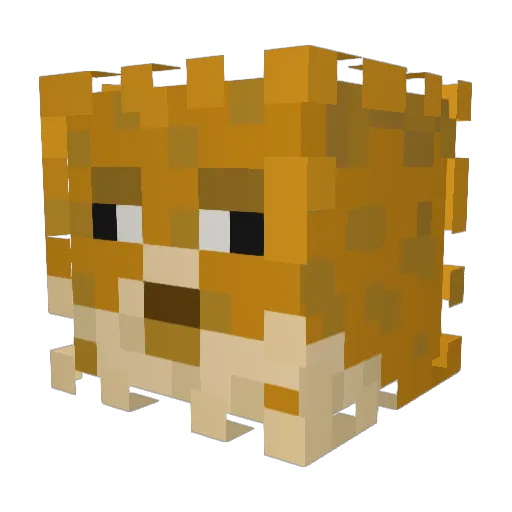 The_Pufferfish Minecraft avatar head, 3D render