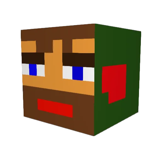The_RB_Dragon Minecraft avatar head, 3D render