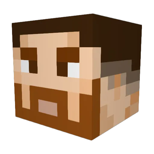 The_Rain_er Minecraft avatar head, 3D render