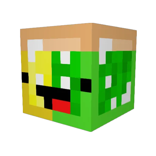 The_Real_Skxppy Minecraft avatar head, 3D render