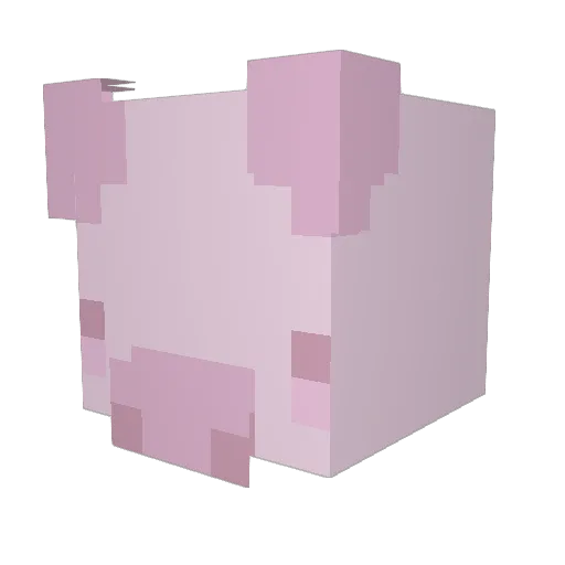 The_Real_W Minecraft avatar head, 3D render