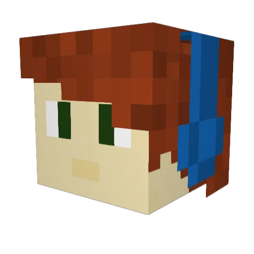 The_Realm_Maker Minecraft avatar head, 3D render