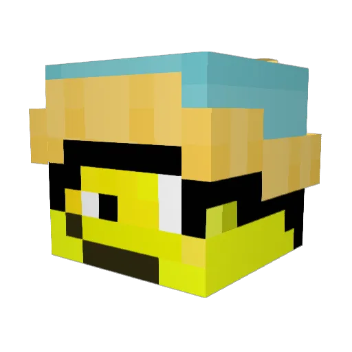 The_RedBread Minecraft avatar head, 3D render
