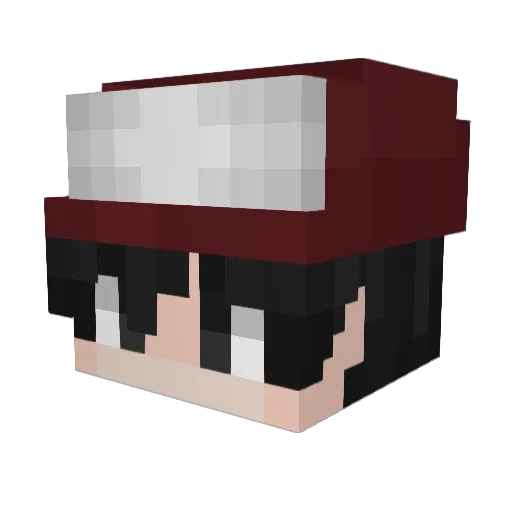 The_Red_ Minecraft avatar head, 3D render