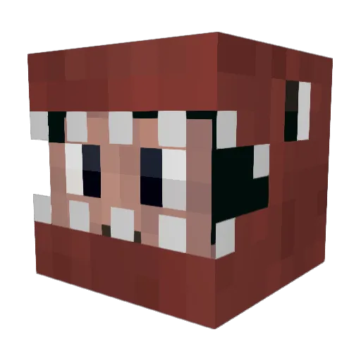 The_Red_Rocket Minecraft avatar head, 3D render
