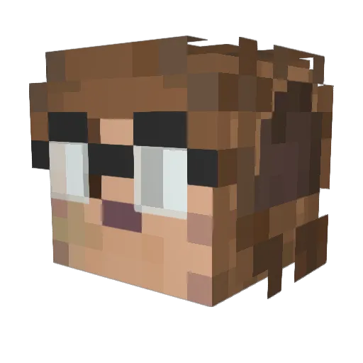 The_SalmonMan Minecraft avatar head, 3D render