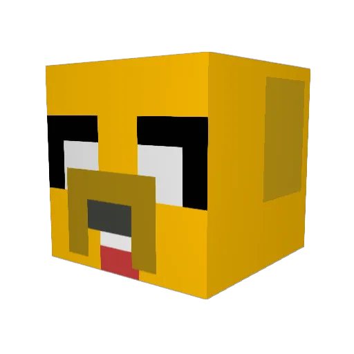 The_Scanman Minecraft avatar head, 3D render