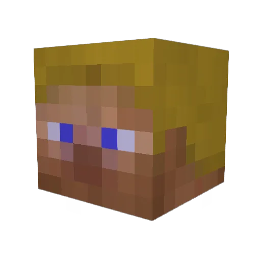 The_Shadow1990 Minecraft avatar head, 3D render