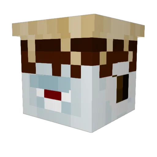 The_Sheh Minecraft avatar head, 3D render