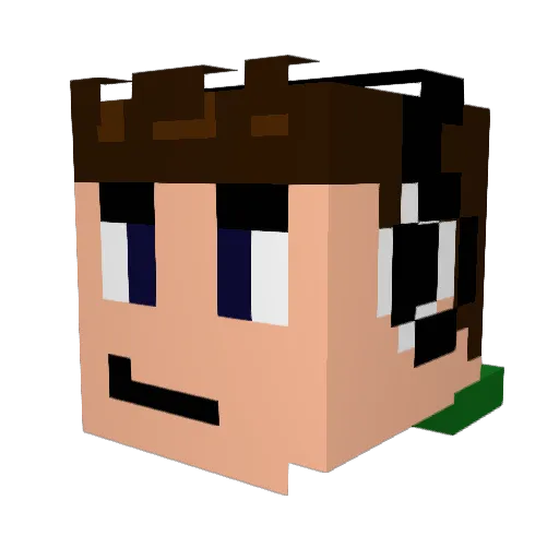The_Sjonni_123 Minecraft avatar head, 3D render