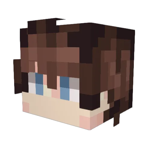 The_Slippery_Man Minecraft avatar head, 3D render