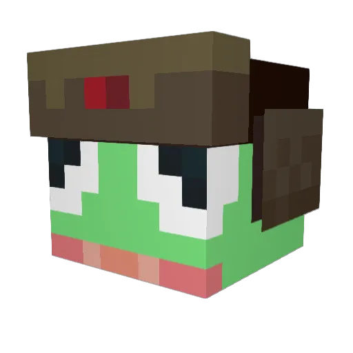 The_Soviet_Man Minecraft avatar head, 3D render